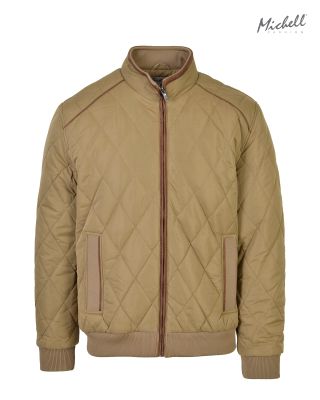 🧥 Krátka pánska bunda v olivovo-zelenej farbe Prešívaný dizajn, praktické vrecká, zapínanie na zips a patenty na rukávoch...